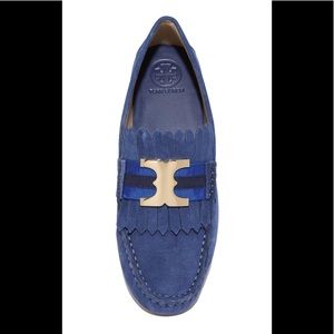 Tory Burch Blue Gemini Link Driver Loafers 7